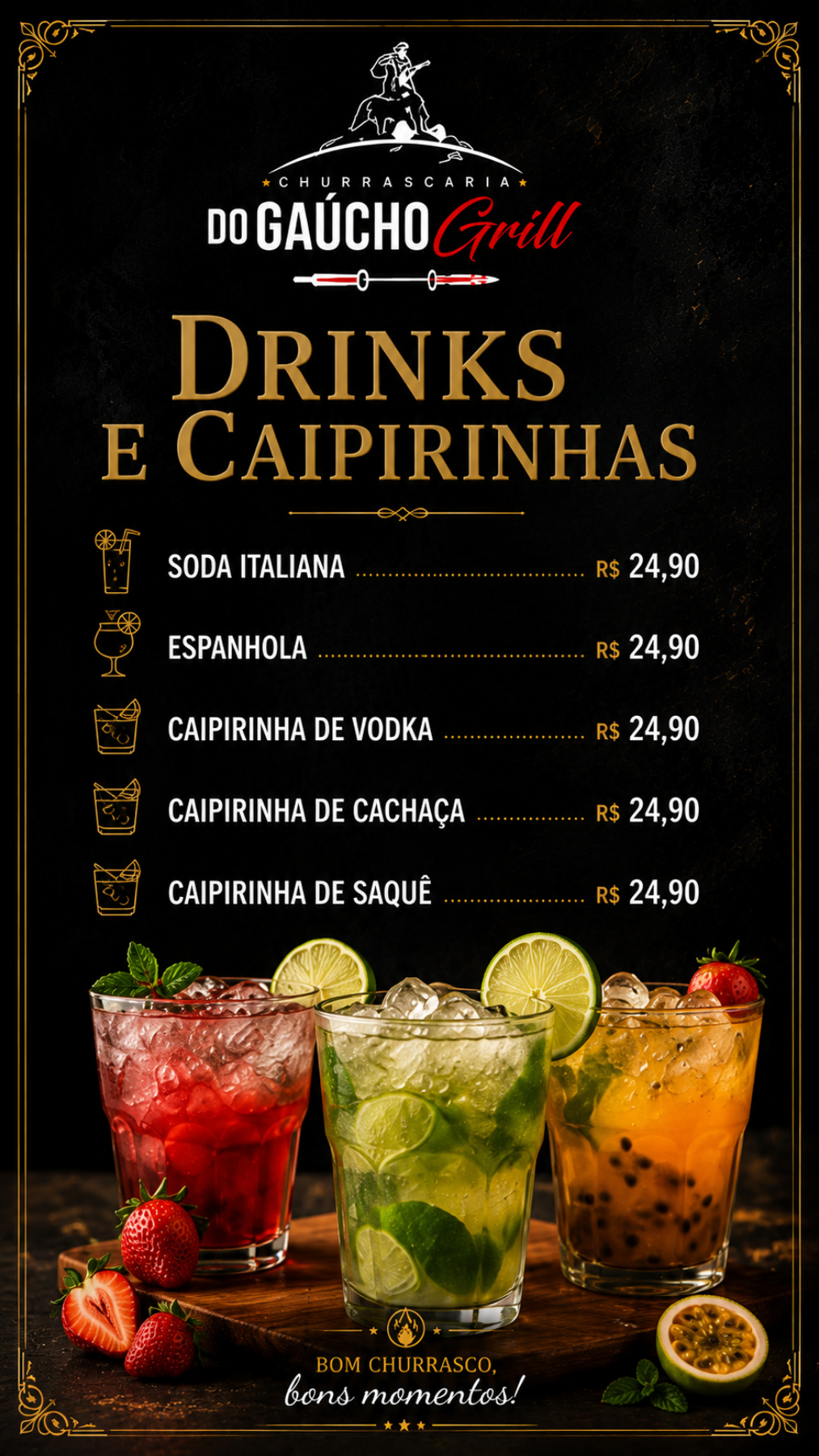 Drinks e caipirinhas